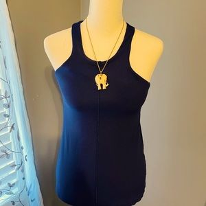 Athleta Navy Tank w/built-in bra (workout/fashion)